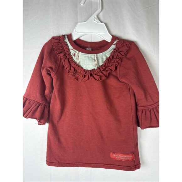 Long Sleeve Shirt And Matching Skirt Bird Print Size 12 M Preowned - Picture 2 of 16